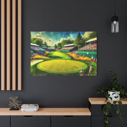 “Birdie at the last” Canvas Print