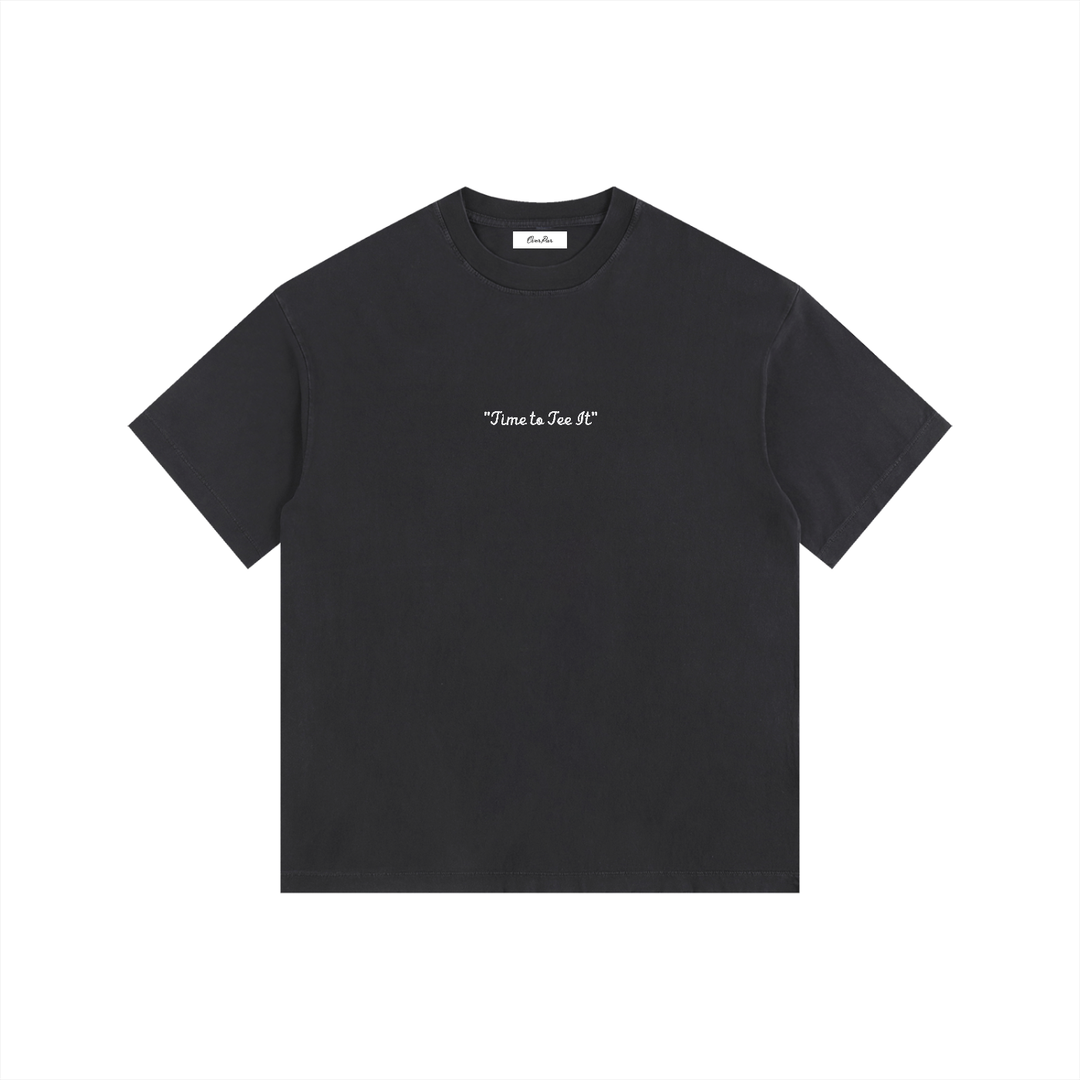 "Time to tee it" Vintage Oversized T-Shirt