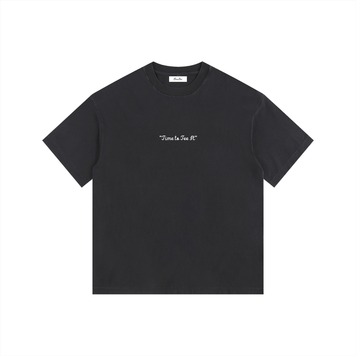 "Time to tee it" Vintage Oversized T-Shirt