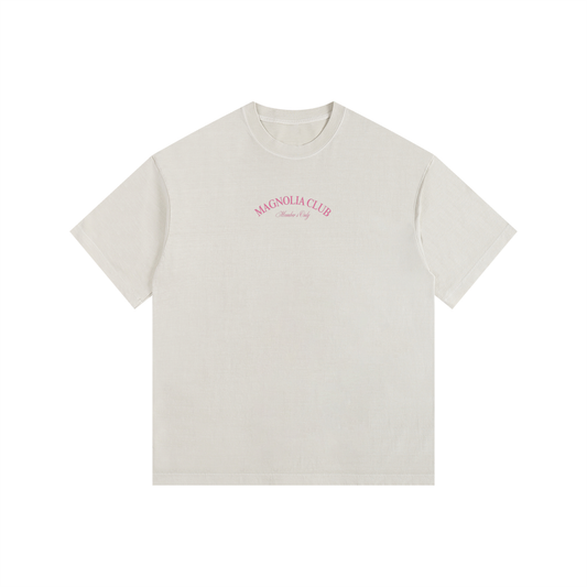 “Magnolia Club” Vintage Washed Oversized T-Shirt