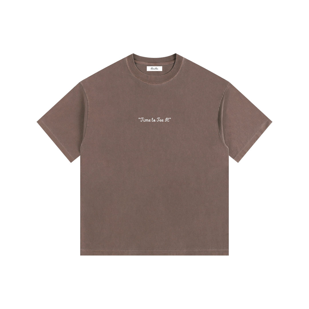 "Time to tee it" Vintage Oversized T-Shirt