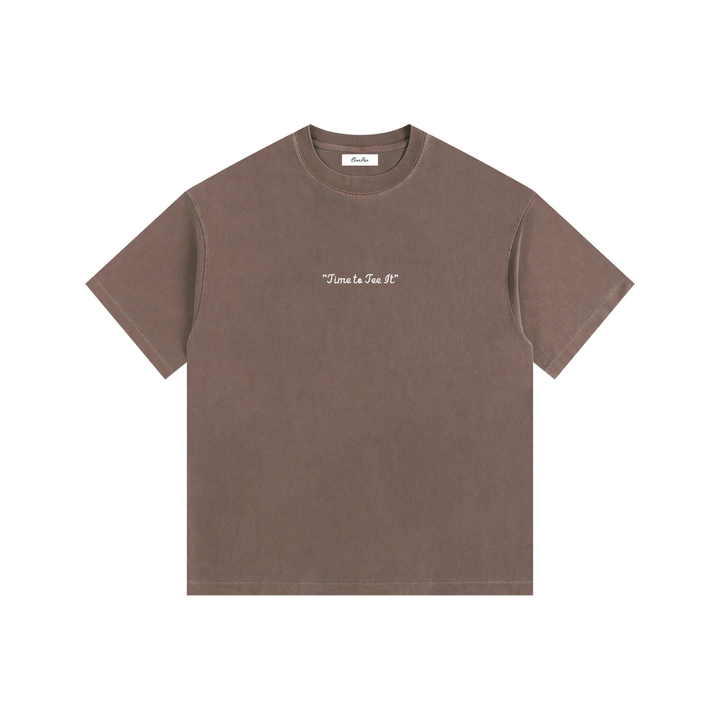 "Time to tee it" Vintage Oversized T-Shirt