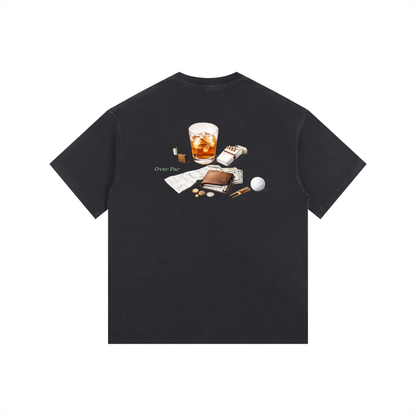 "Clubhouse Hours" Vintage Washed Oversized T-Shirt