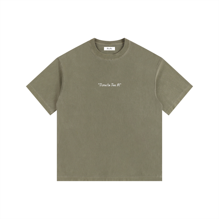"Time to tee it" Vintage Oversized T-Shirt