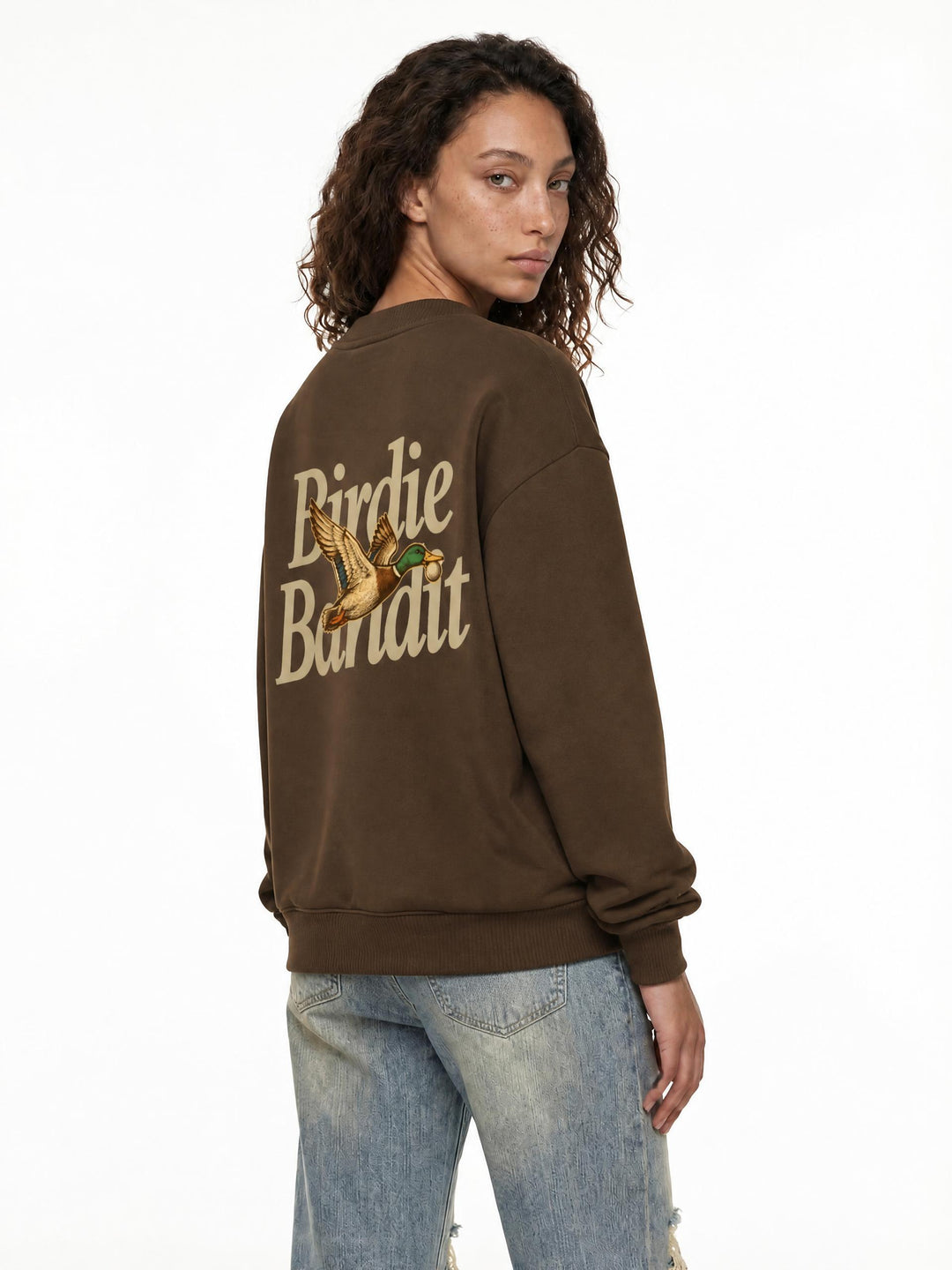 Birdie Bandit Mock Neck Crew Sweatshirt